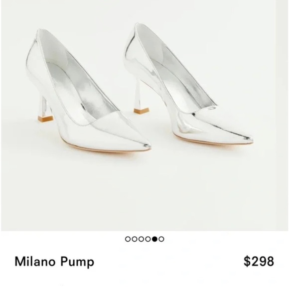 Reformation Milano Pumps In Silver Size 8 - Picture 11 of 11